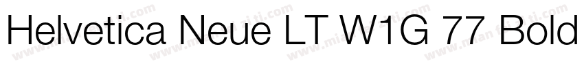 Helvetica Neue LT W1G 77 Bold conde字体转换